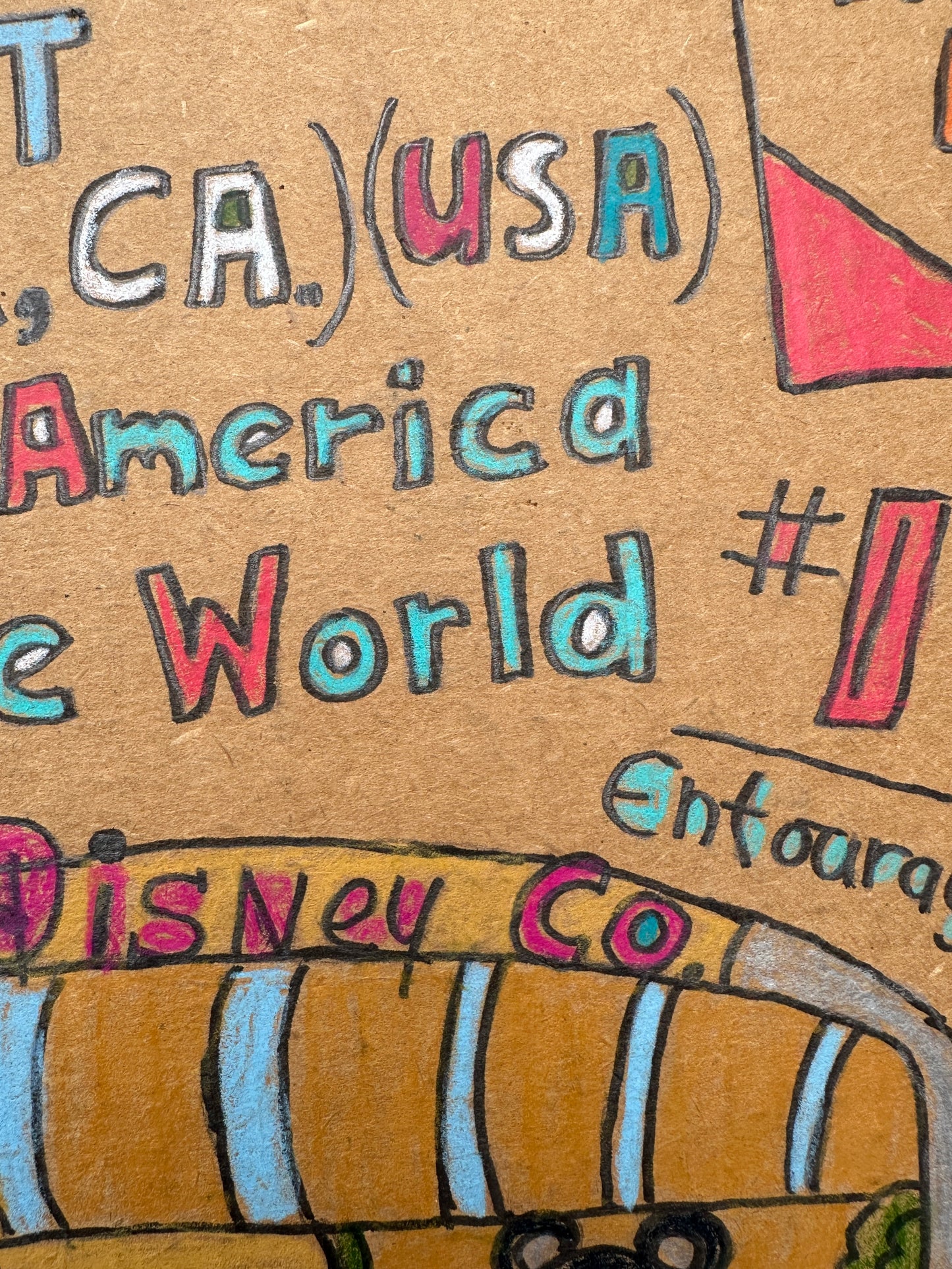 Adam Elias Hines - Walt Disney Studios Drawing on Cardboard