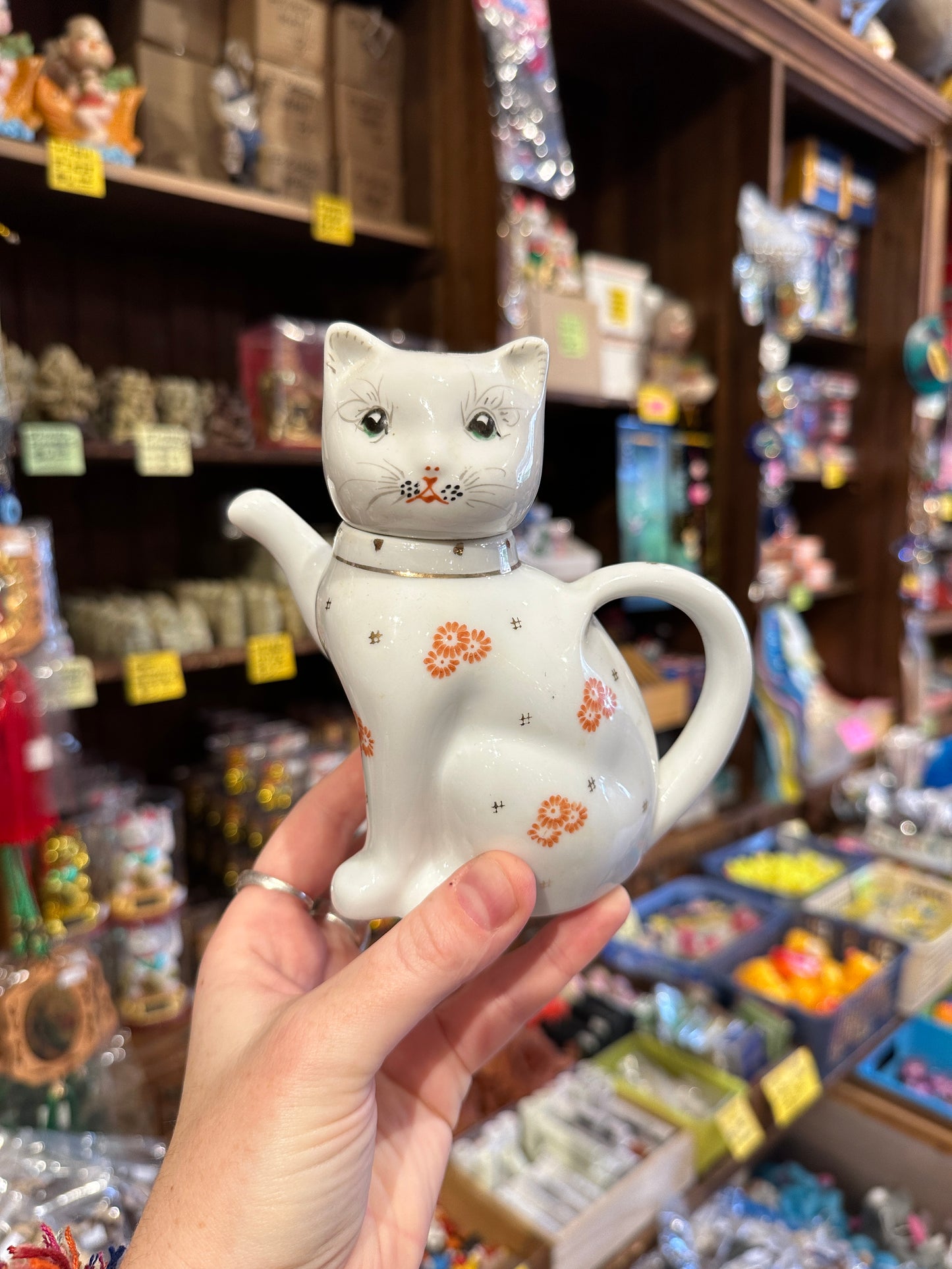 Vintage Cat Teapot and Creamer