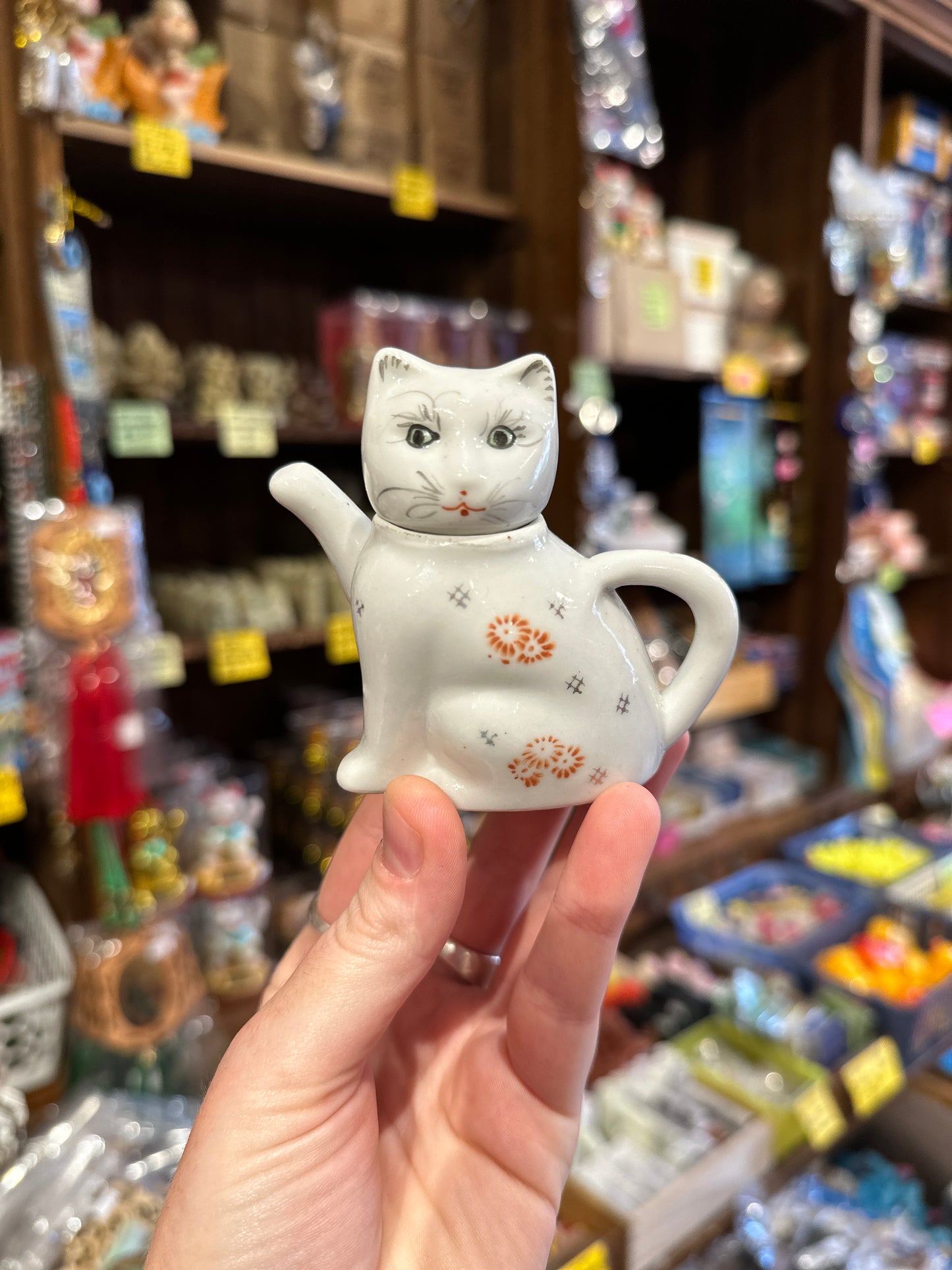 Vintage Cat Teapot and Creamer