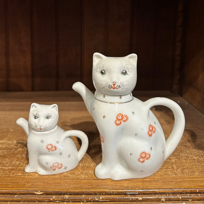 Vintage Cat Teapot and Creamer